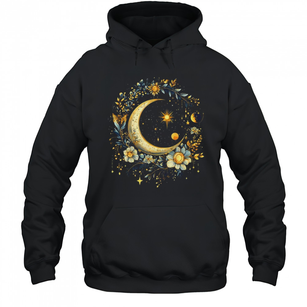 Mystic Sun And Moon Woman Girls Mystical Flowers Aesthetic shirt Hoodie