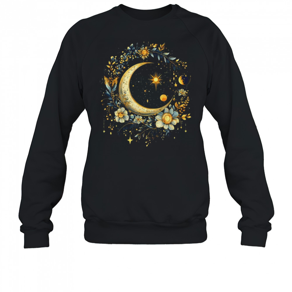 Mystic Sun And Moon Woman Girls Mystical Flowers Aesthetic shirt Sweatshirt