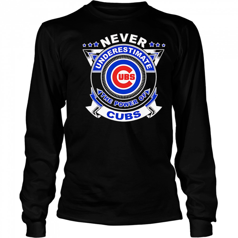 Never underestimate the power of Cubs shirt Long Sleeved