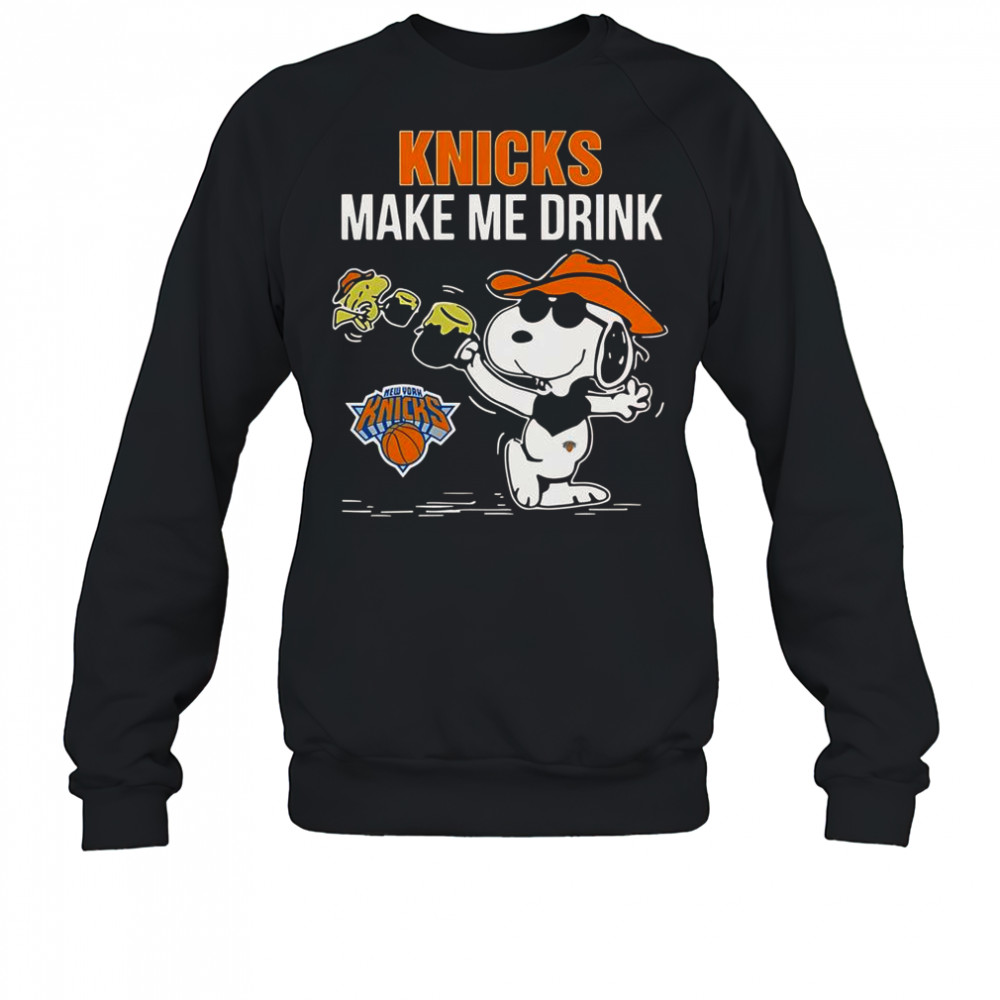 Snoopy And Woodstock New York Knicks Make Me Drink T-Shirt Sweatshirt