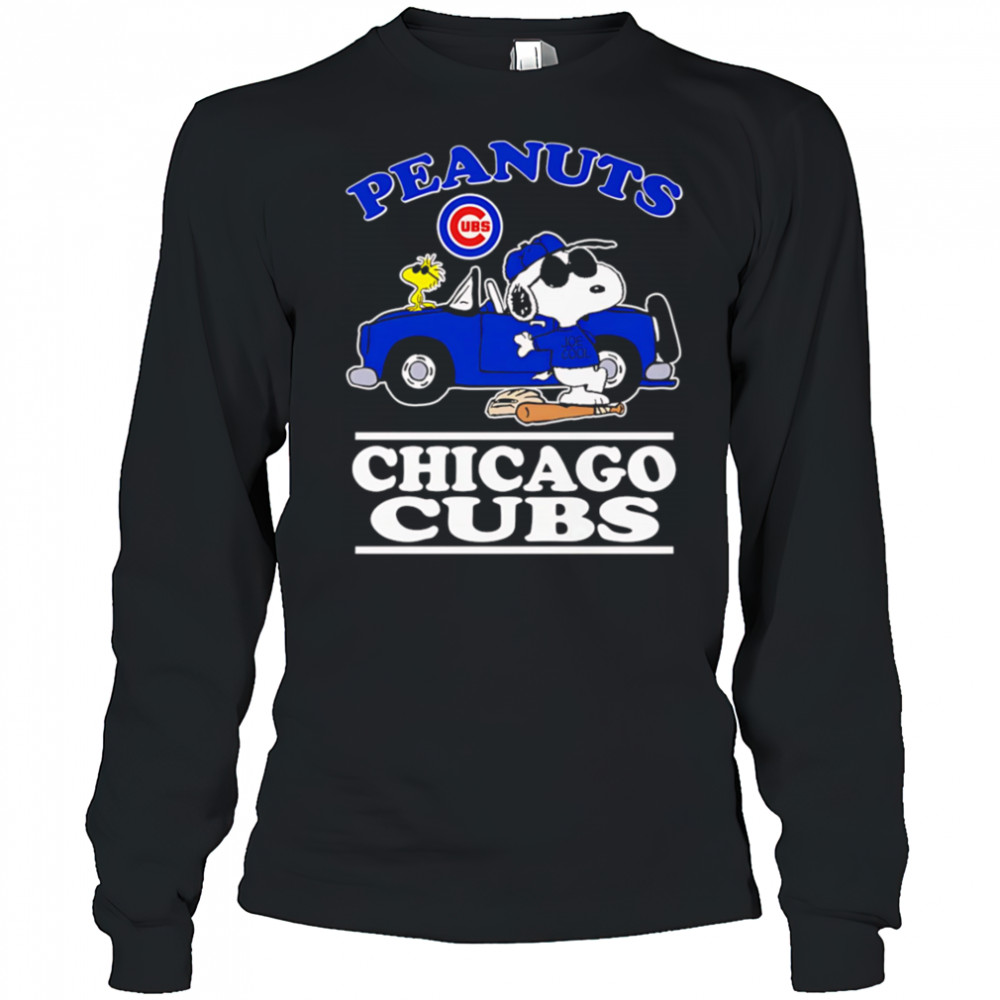 Snoopy and Woodstock Peanuts Chicago Cubs shirt Long Sleeved