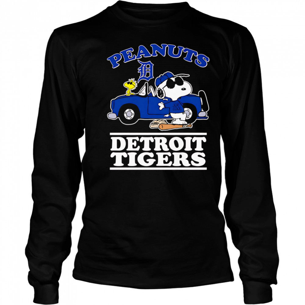 Snoopy and Woodstock Peanuts Detroit Tigers shirt Long Sleeved