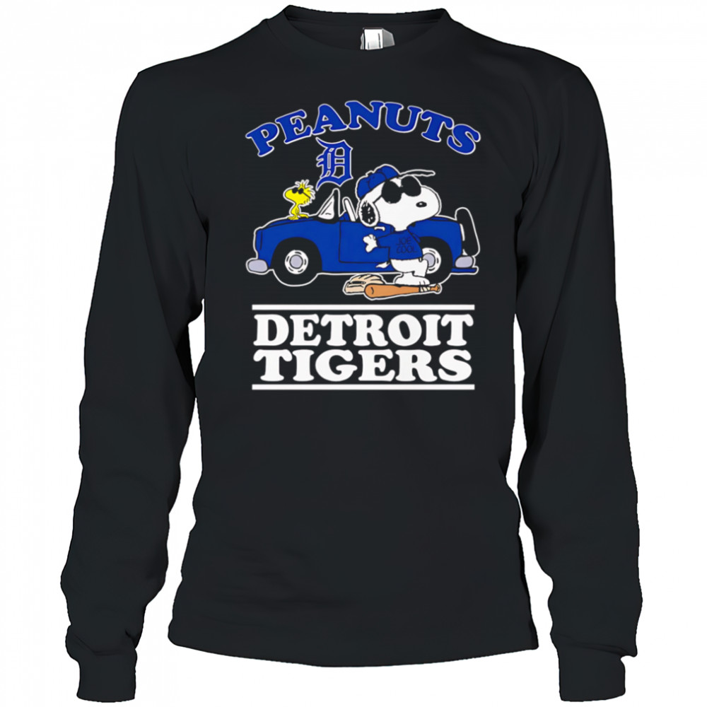 Snoopy and Woodstock Peanuts Detroit Tigers shirt Long Sleeved