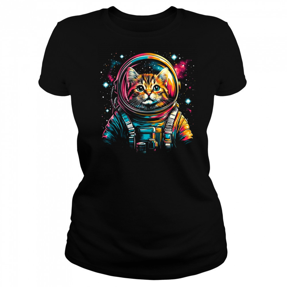 Space Astronaut Cat Galaxy Astronaut Cat Space Spaceman shirt Women's T-shirt