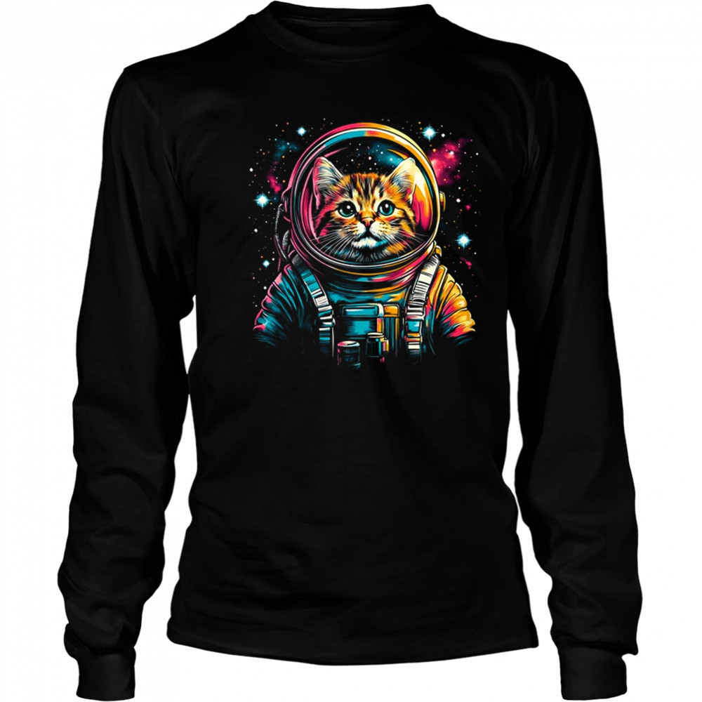 Space Astronaut Cat Galaxy Astronaut Cat Space Spaceman shirt Long Sleeved