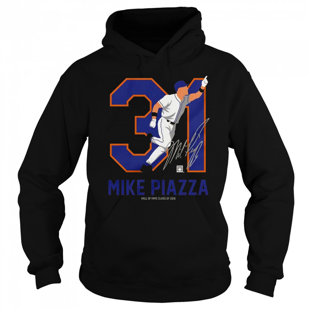 Teambrown Mike Piazza Baseball Hall Of Fame Member Signature T-Shirt Sweatshirt