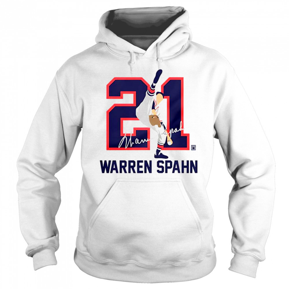 Teambrown Warren Spahn Baseball Hall Of Fame Member Signature T-Shirt Sweatshirt