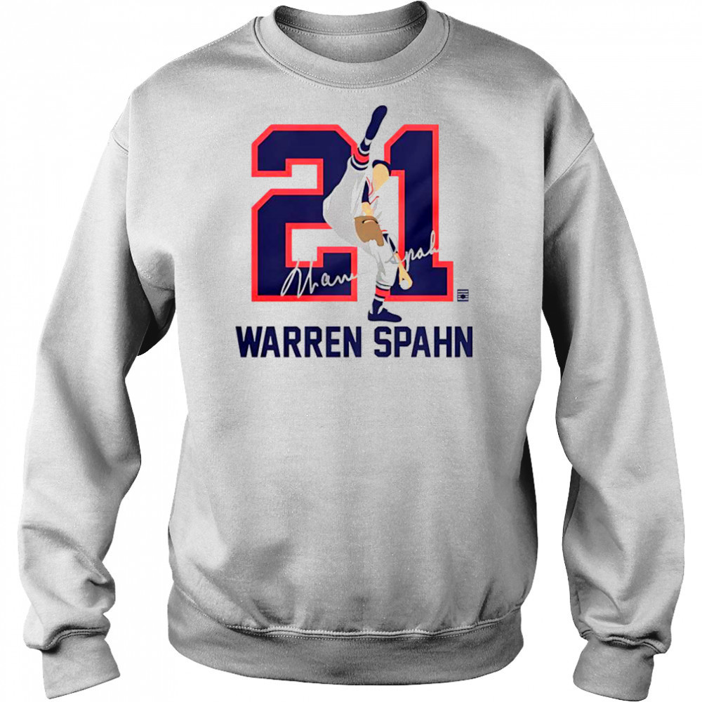Teambrown Warren Spahn Baseball Hall Of Fame Member Signature T-Shirt Hoodie