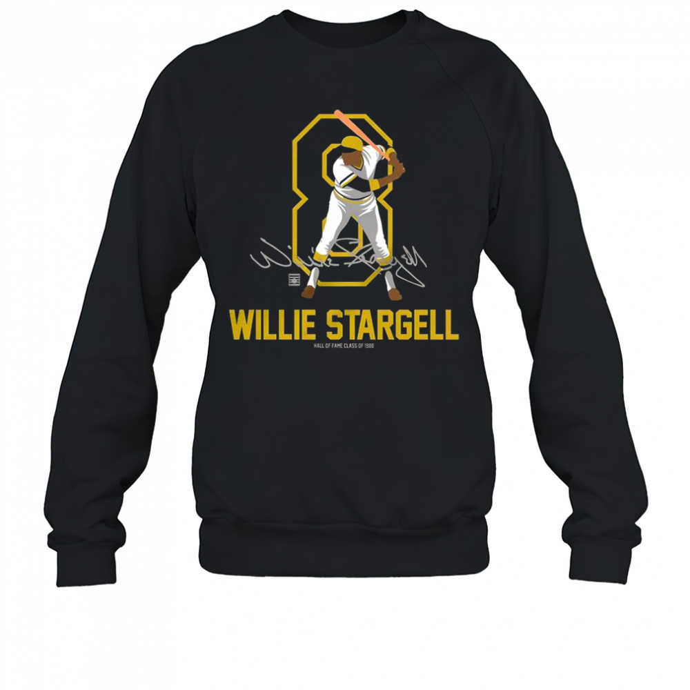 Teambrown Willie Stargell Baseball Hall Of Fame Member Signature T-Shirt Sweatshirt
