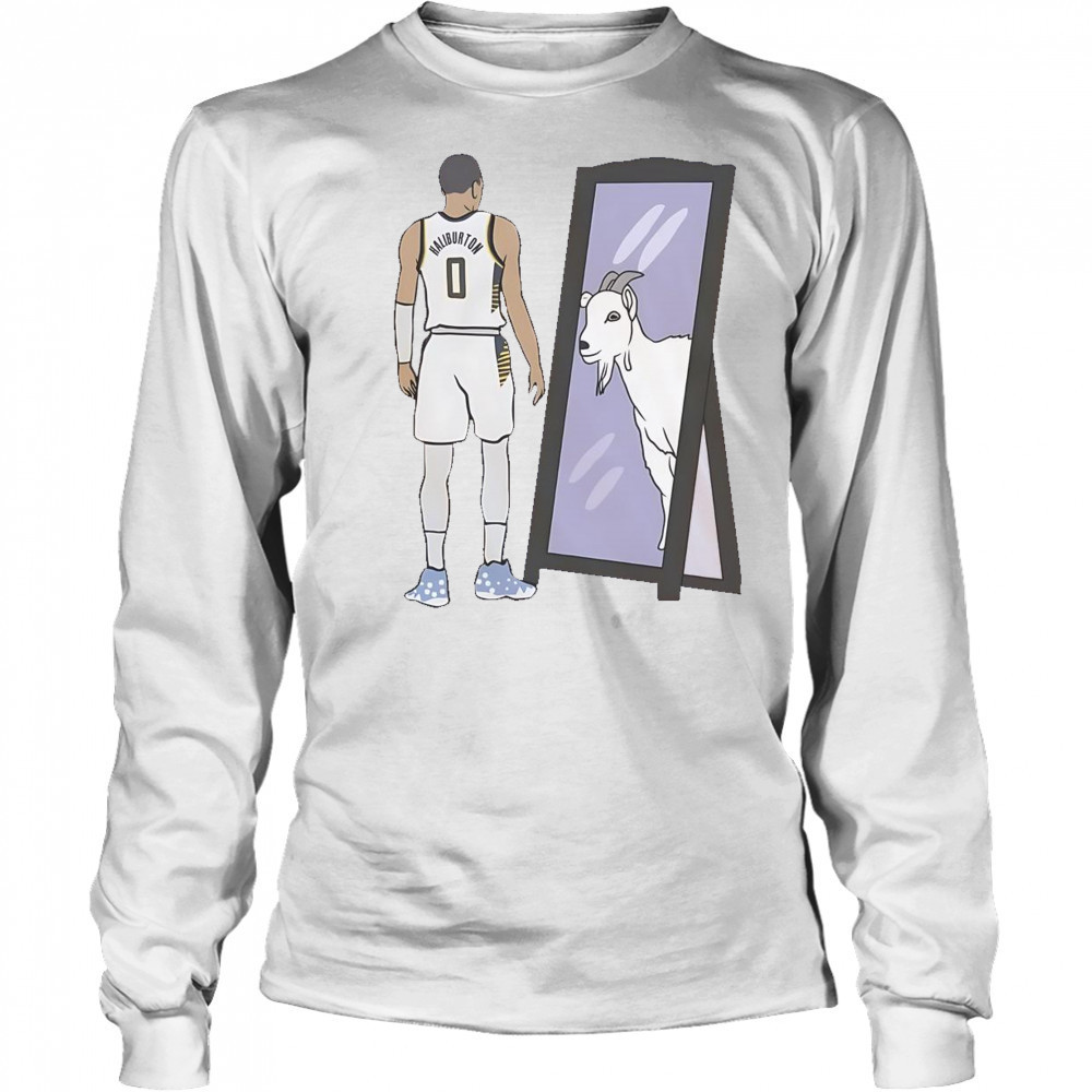 Tyrese Haliburton Mirror Goat Indiana Basketball T-Shirt Long Sleeved