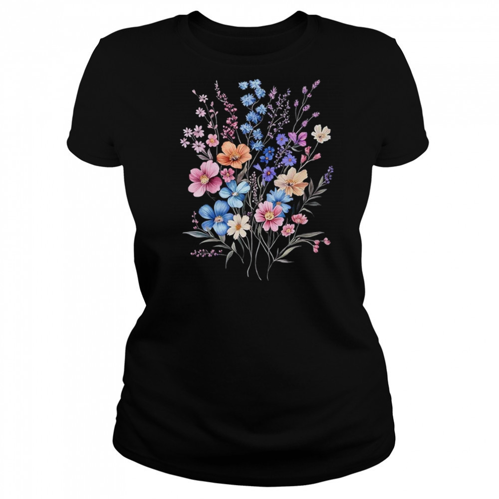 Vintage Flowers Women Wildflower Graphic Floral Gardening shirt Women's T-shirt