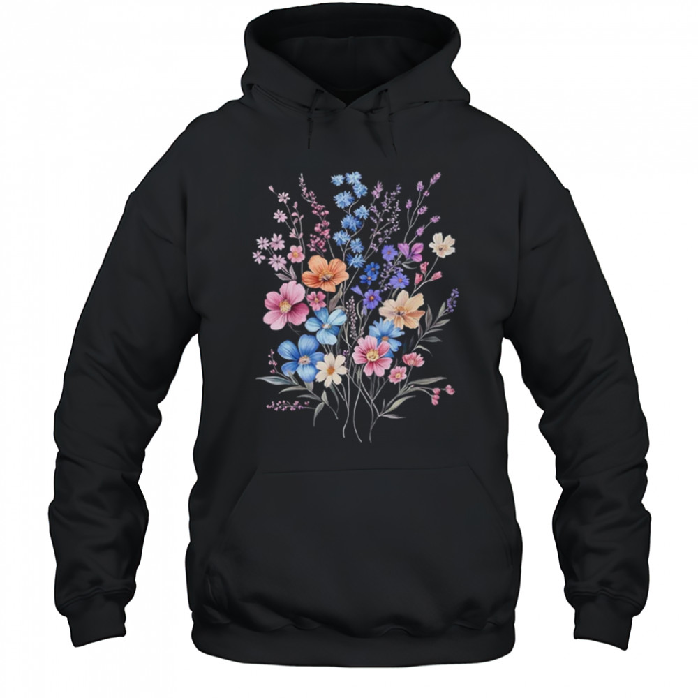 Vintage Flowers Women Wildflower Graphic Floral Gardening shirt Hoodie
