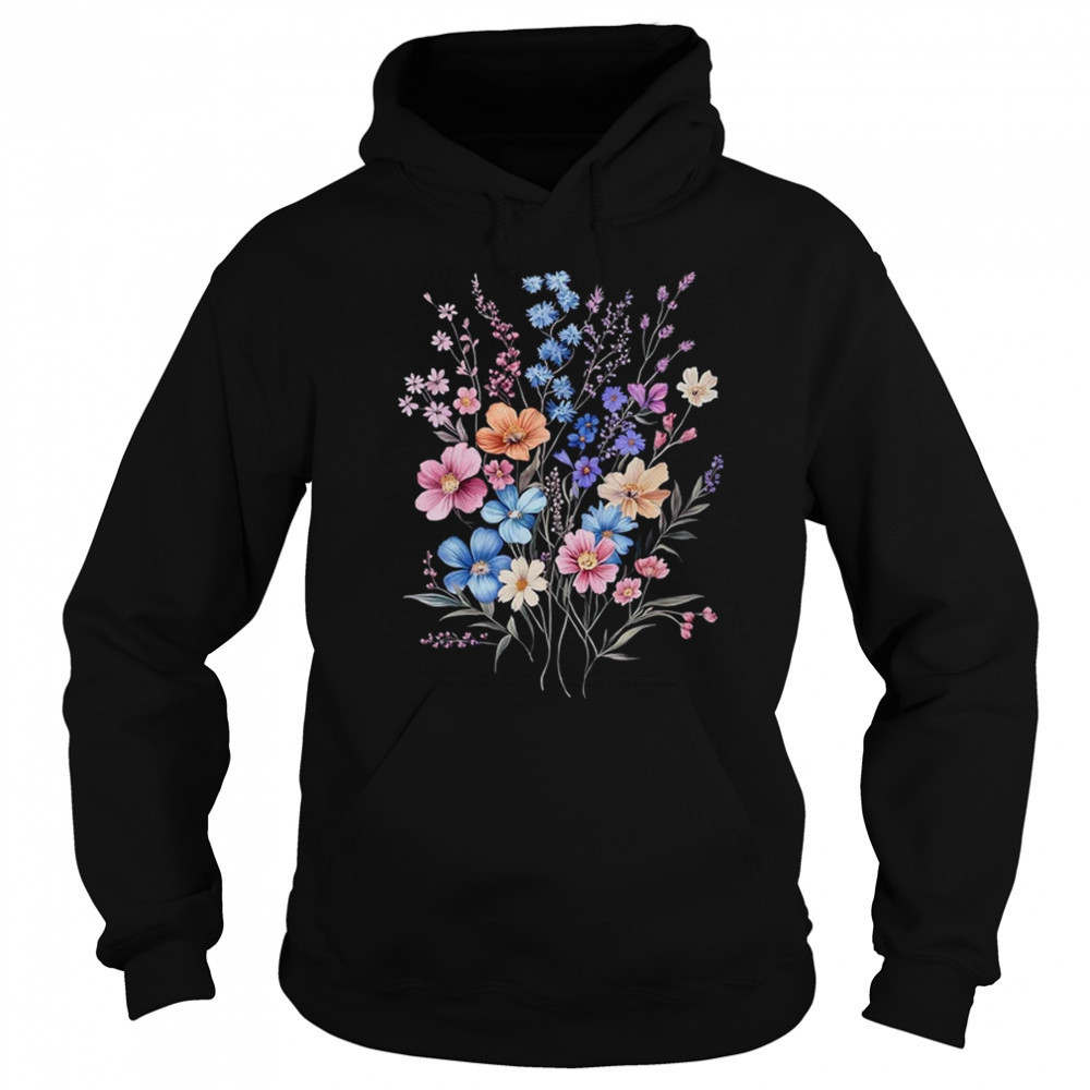 Vintage Flowers Women Wildflower Graphic Floral Gardening shirt Sweatshirt