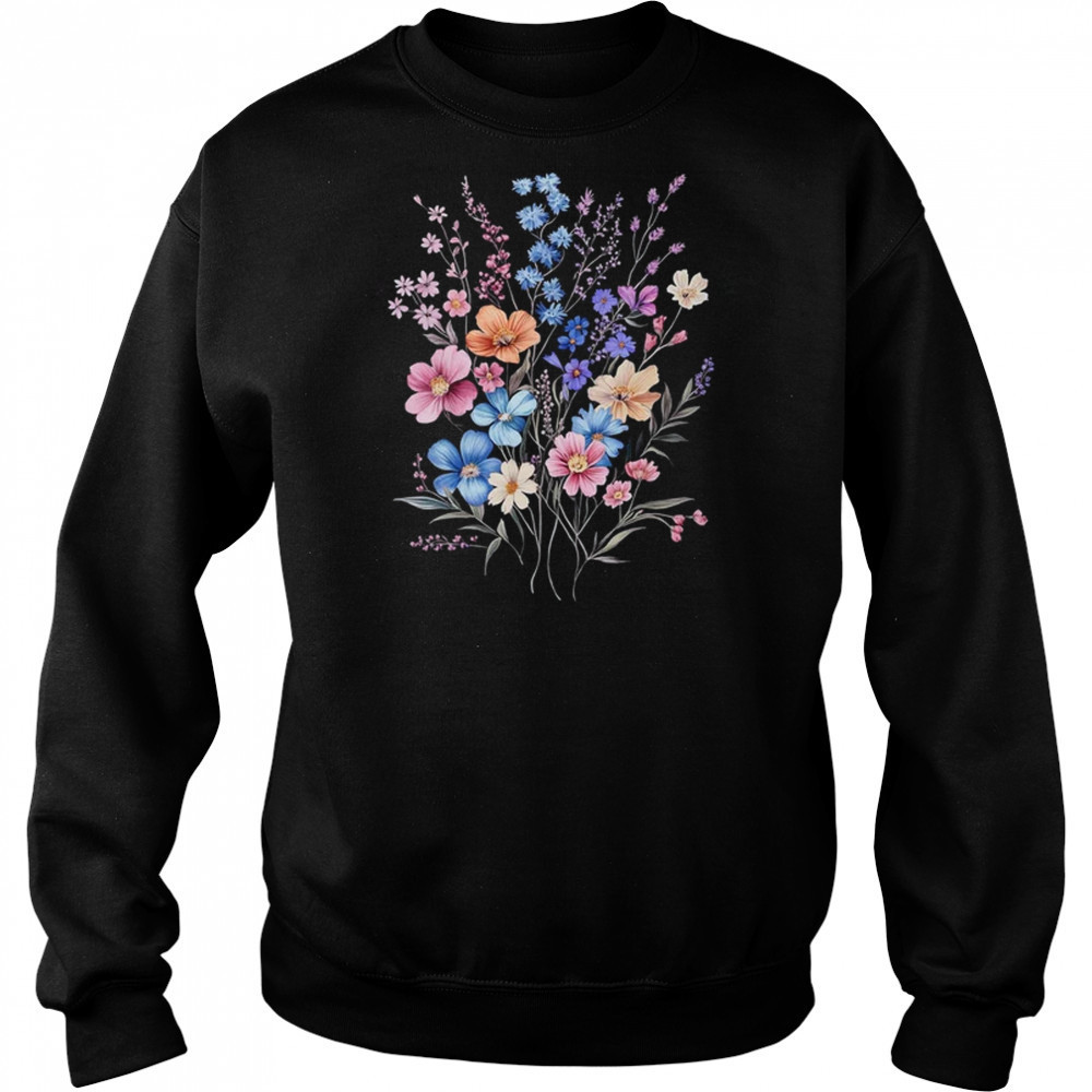 Vintage Flowers Women Wildflower Graphic Floral Gardening shirt Hoodie