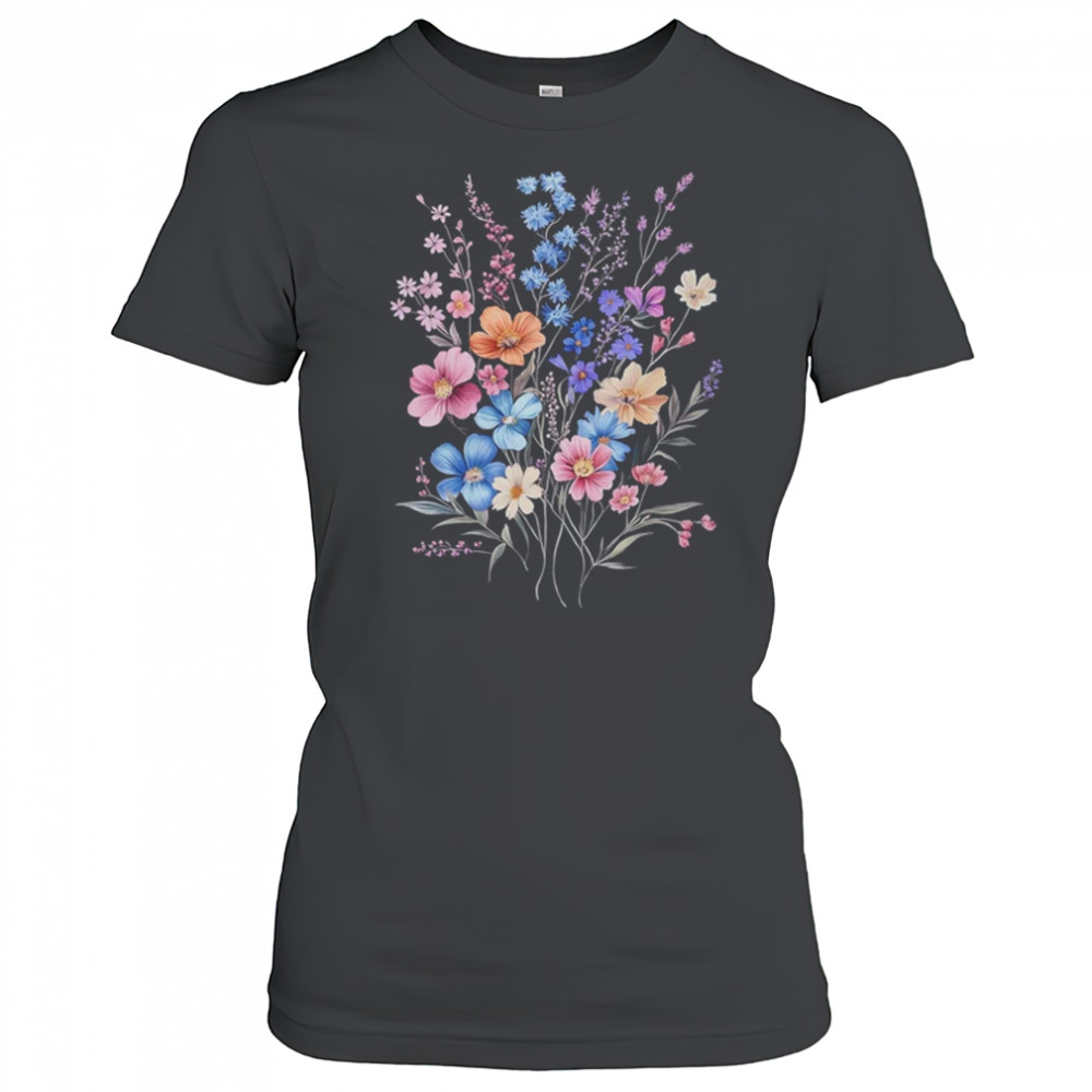 Vintage Flowers Women Wildflower Graphic Floral Gardening shirt Women's T-shirt