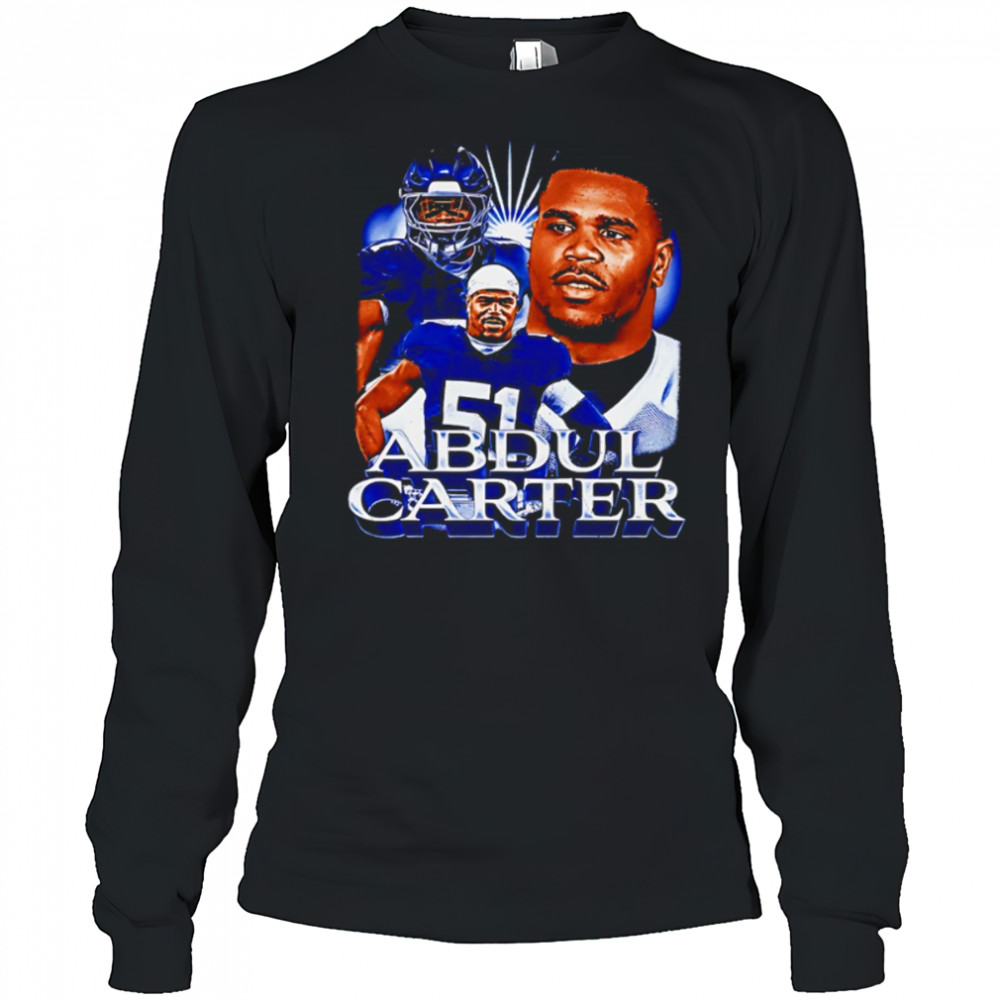 Abdul Carter New York Giants graphic vintage sports shirt Long Sleeved