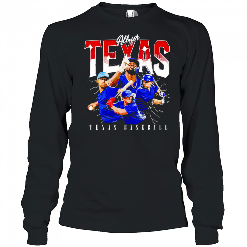 All for Texas baseball team MLBPA shirt Long Sleeved
