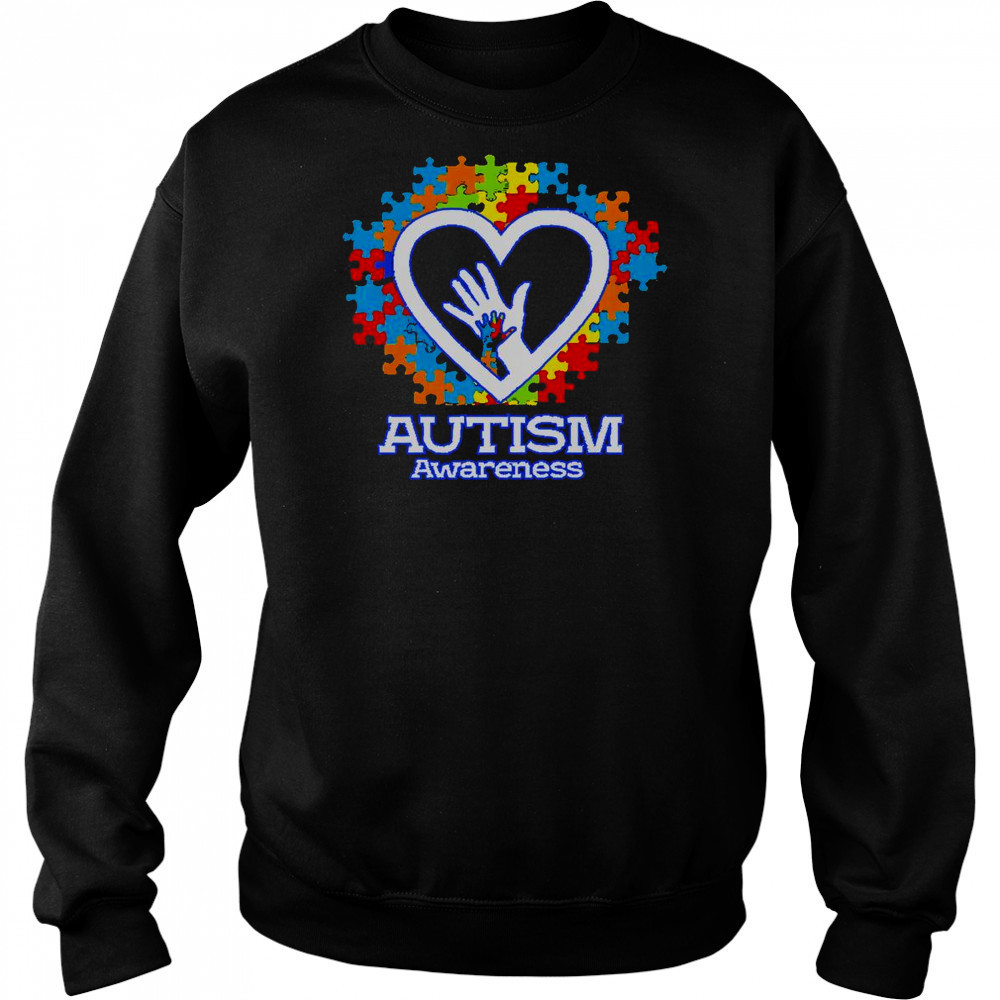 Autism Awareness Hands Puzzle Heart T-Shirt Hoodie