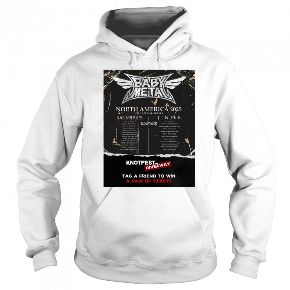 Babymetal North America June – July 2025 With Special Guests Black Veil Brides Jinjer Poster t-shirt Sweatshirt