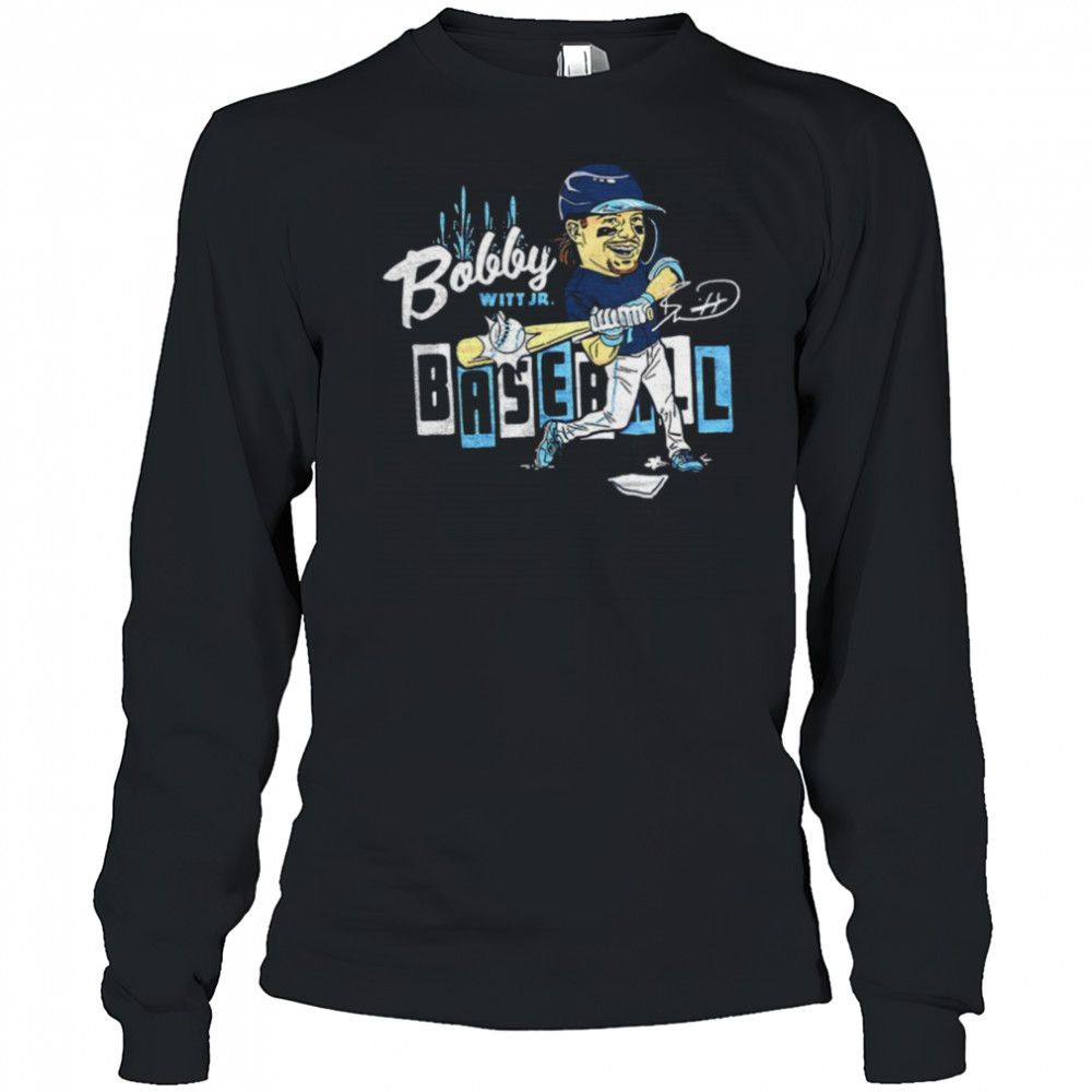 Bobby Witt Jr. #7 Kansas City Royals baseball caricature shirt Long Sleeved