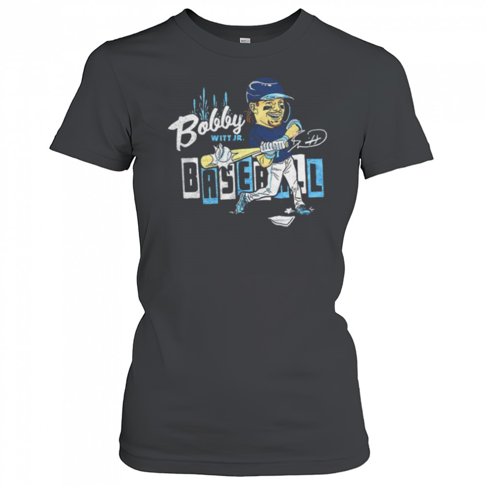Bobby Witt Jr. #7 Kansas City Royals baseball caricature shirt Women's T-shirt