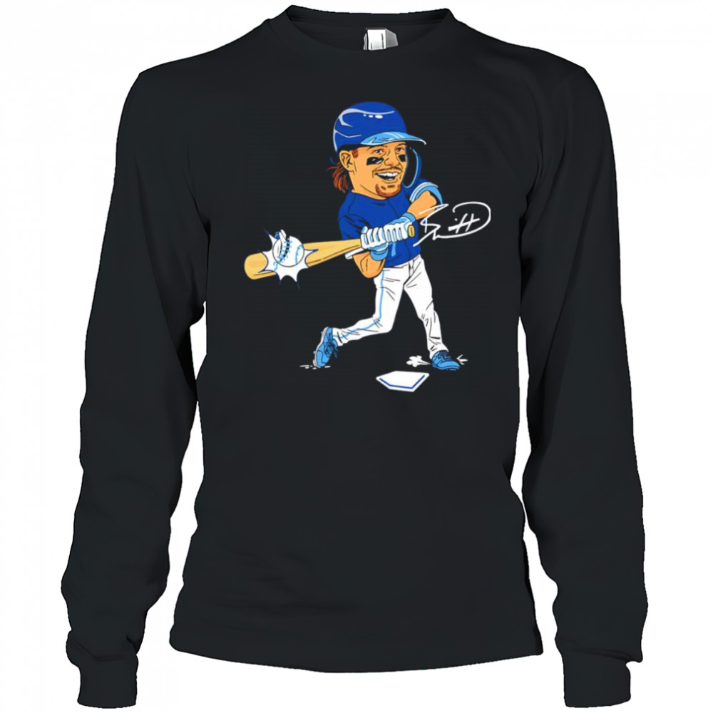 Bobby Witt Jr baseball caricature shirt Long Sleeved
