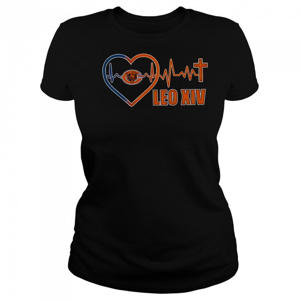 Chicago Bears Pope LEO XIV Heartbeat T-Shirt Women's T-shirt