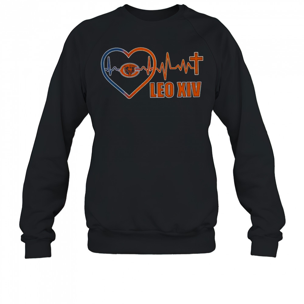 Chicago Bears Pope LEO XIV Heartbeat T-Shirt Sweatshirt