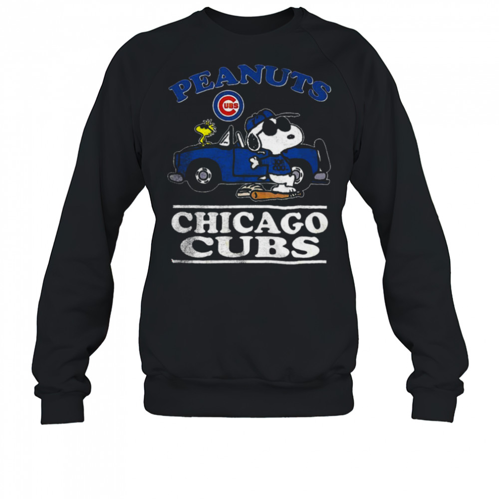 Chicago Cubs Peanuts Snoopy driving car shirt Sweatshirt