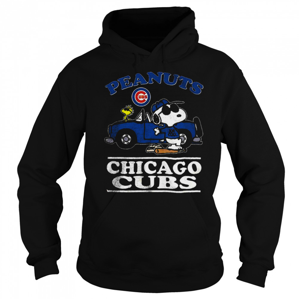 Chicago Cubs Peanuts Snoopy driving car shirt Sweatshirt