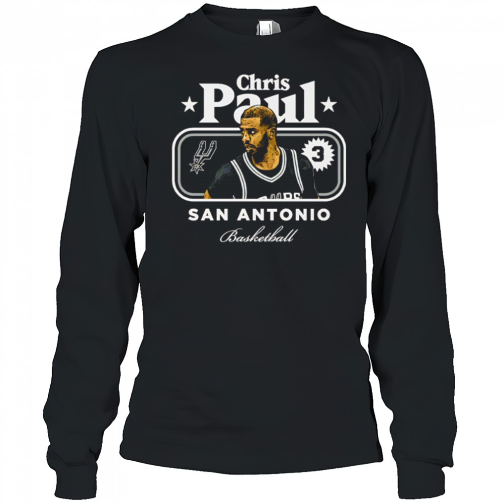 Chris Paul 3 San Antonio Spurs NBA Basketball shirt Long Sleeved