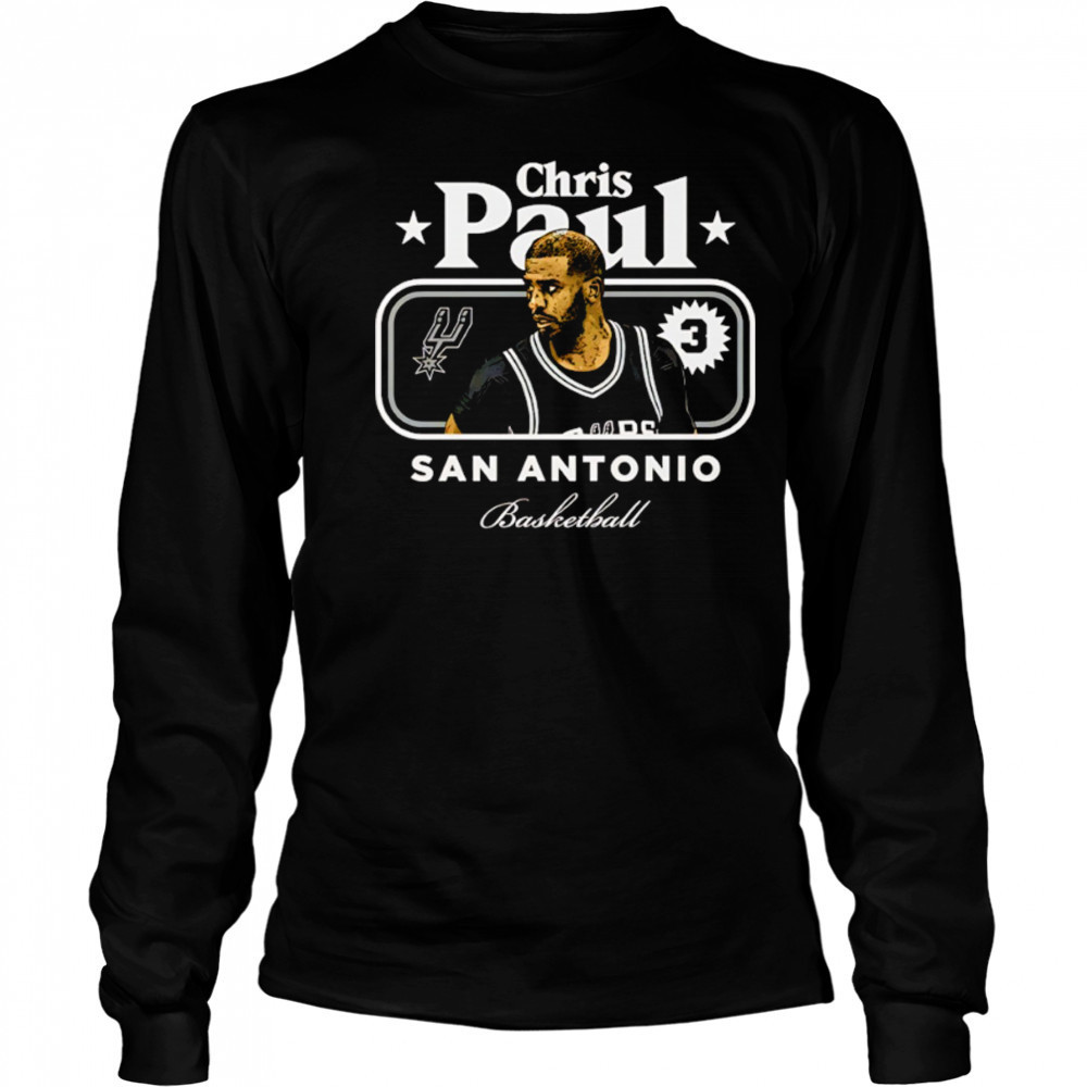 Chris Paul 3 San Antonio Spurs NBA Basketball shirt Long Sleeved