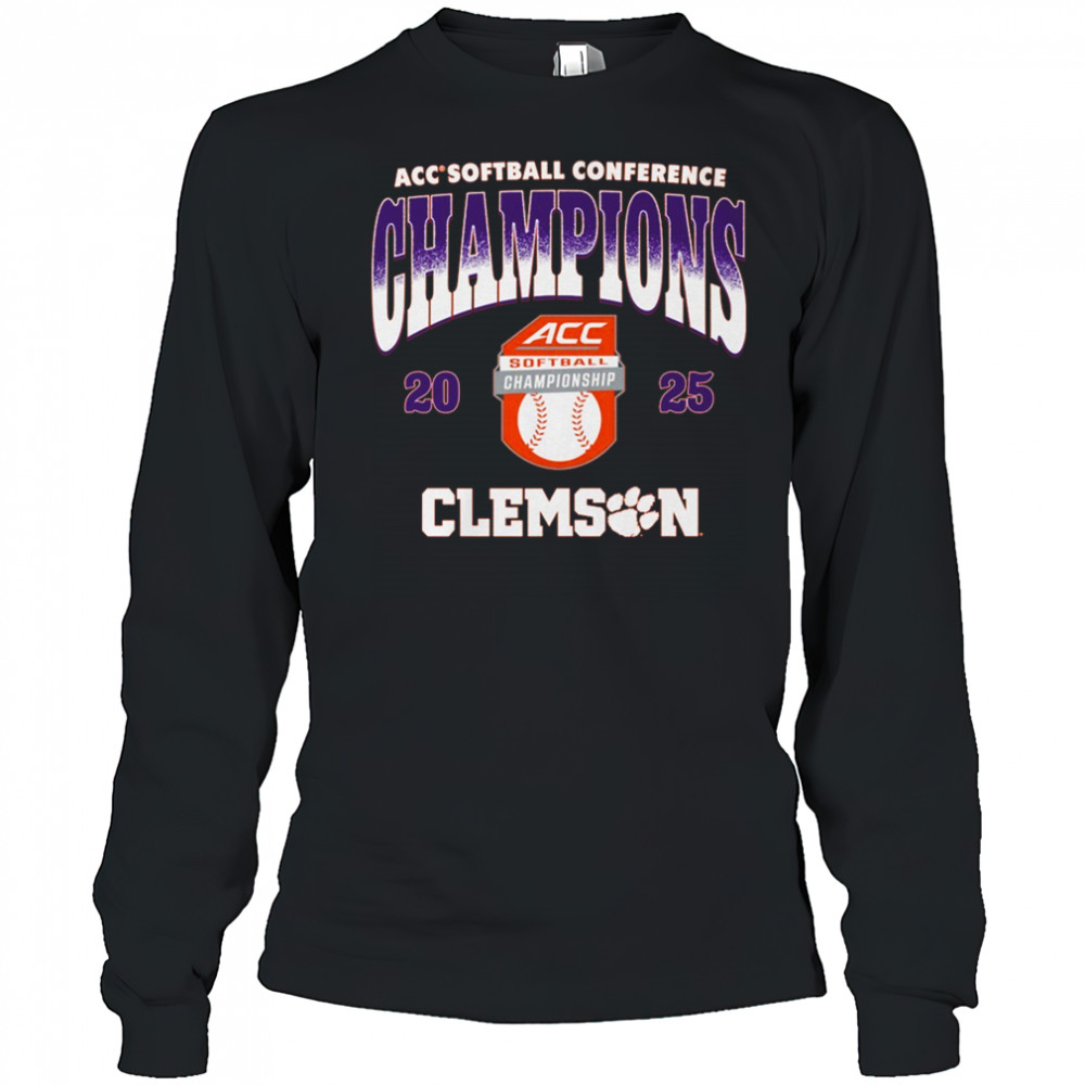 Clemson Tigers ACC Softball Conference Tournament Champions Retro 2025 t-shirt Long Sleeved