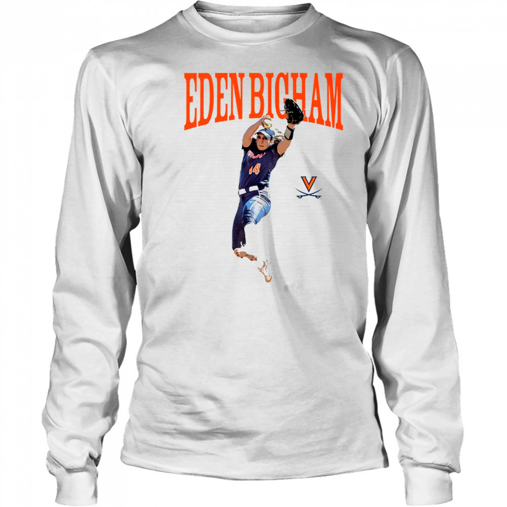 Eden Bigham Virginia Cavaliers Softball NCAA Division I Illustrated t-shirt Long Sleeved