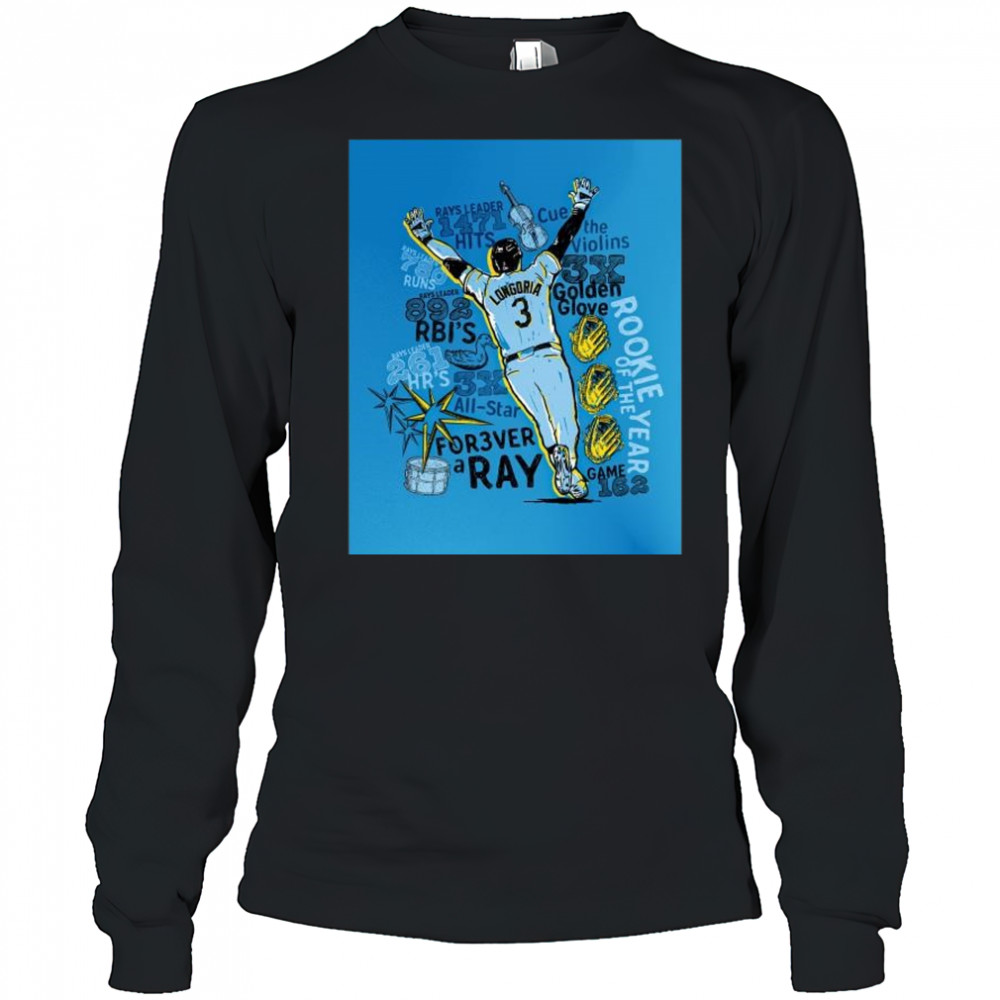 Evan Longoria returns on June 7 to officially retire as a Tampa Bay Ray-Rays Leader 1471 Hits t-shirt Long Sleeved