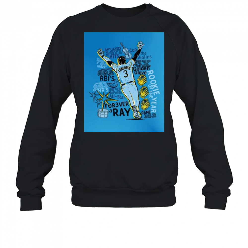 Evan Longoria returns on June 7 to officially retire as a Tampa Bay Ray-Rays Leader 1471 Hits t-shirt Sweatshirt