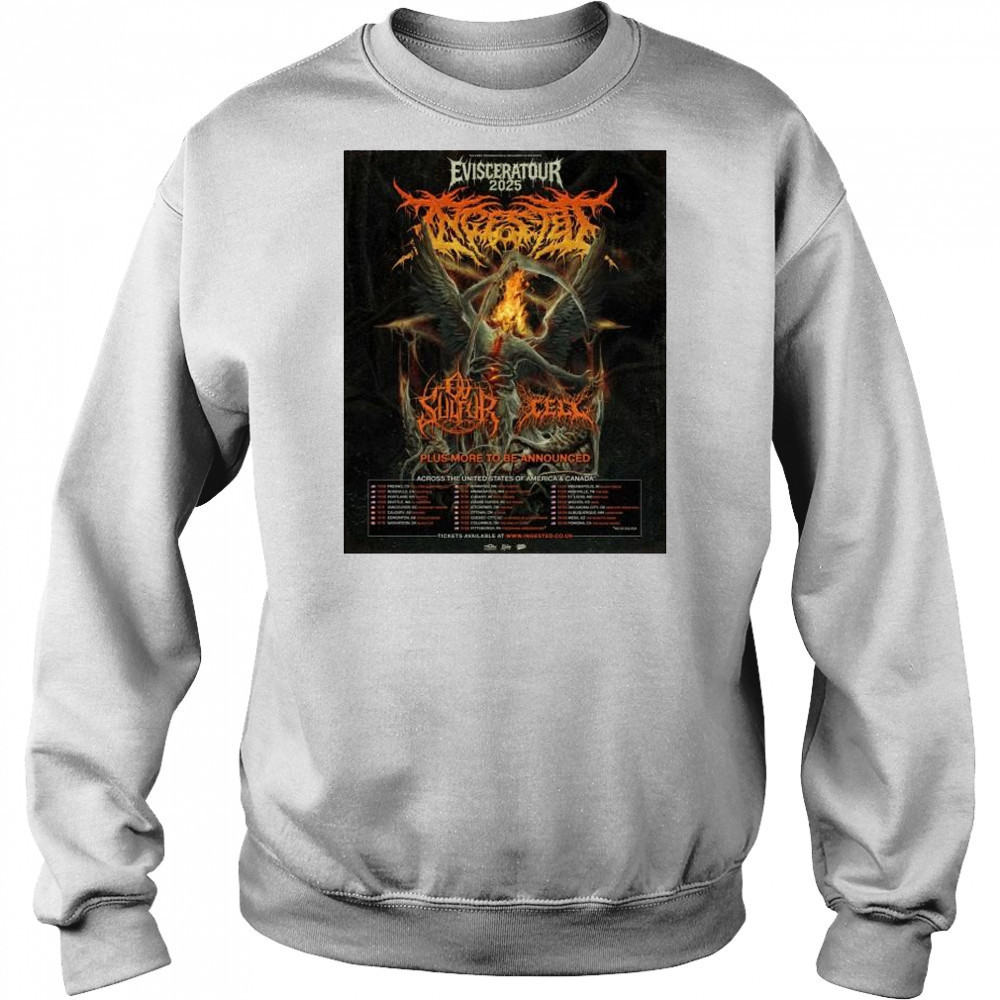 Eviscerator 2025 Plus More To Be Announced Across The United States Of America And Canada t-shirt Hoodie