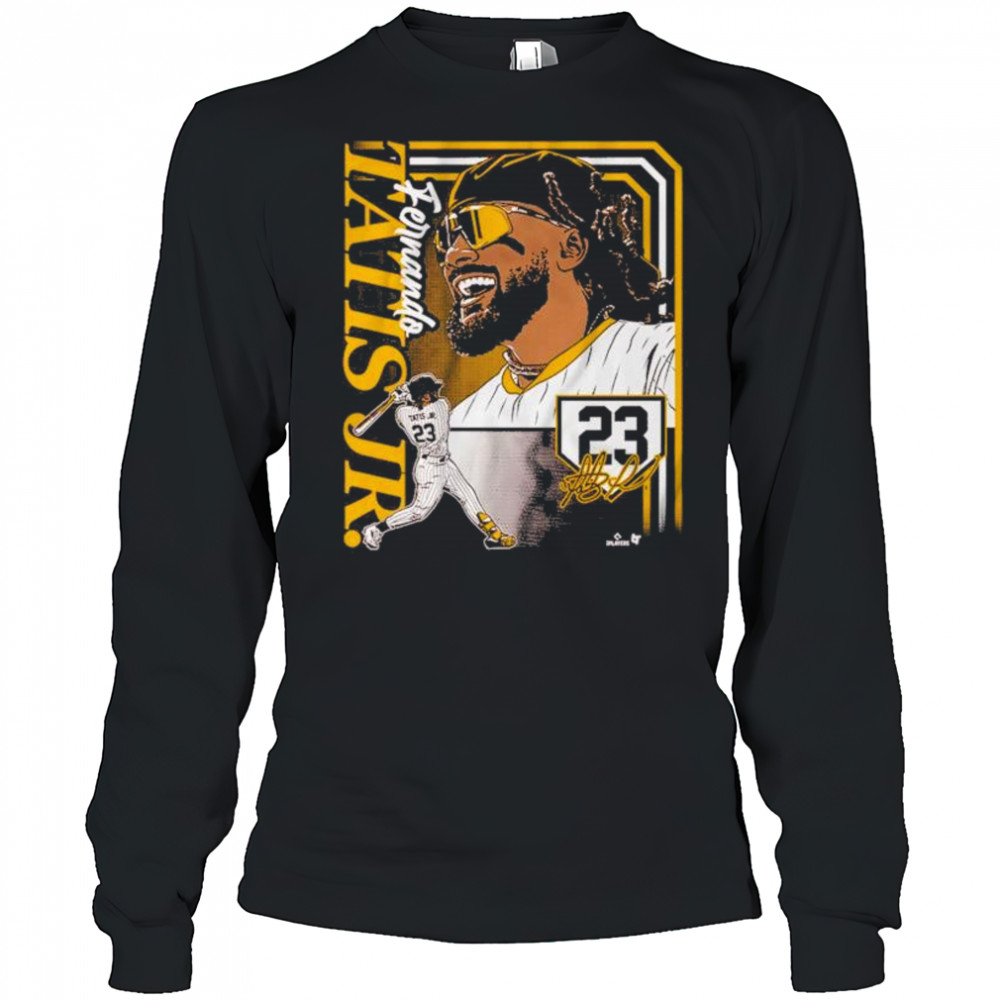 Fernando Tatis Jr Collage Frame MLB San Diego Padres Signature t-shirt Long Sleeved