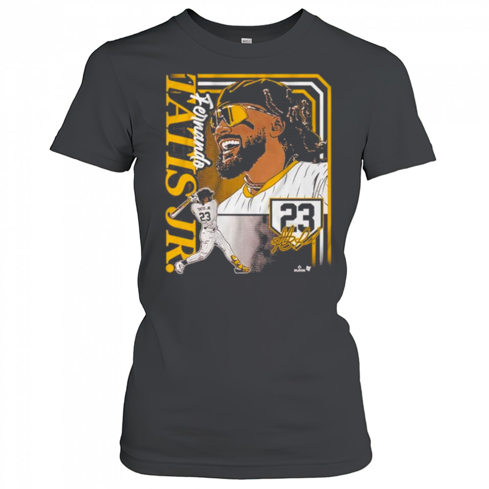 Fernando Tatis Jr Collage Frame MLB San Diego Padres Signature t-shirt Women's T-shirt