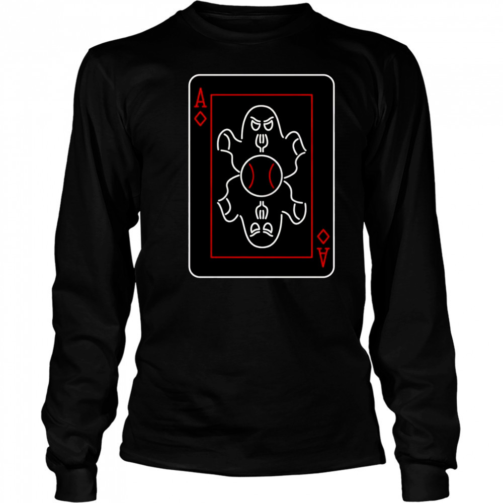 Ghost Fork Ace card shirt Long Sleeved