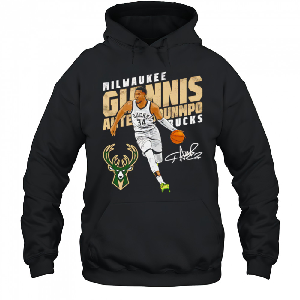 Giannis Antetokounmpo Milwaukee Bucks slant shirt Hoodie