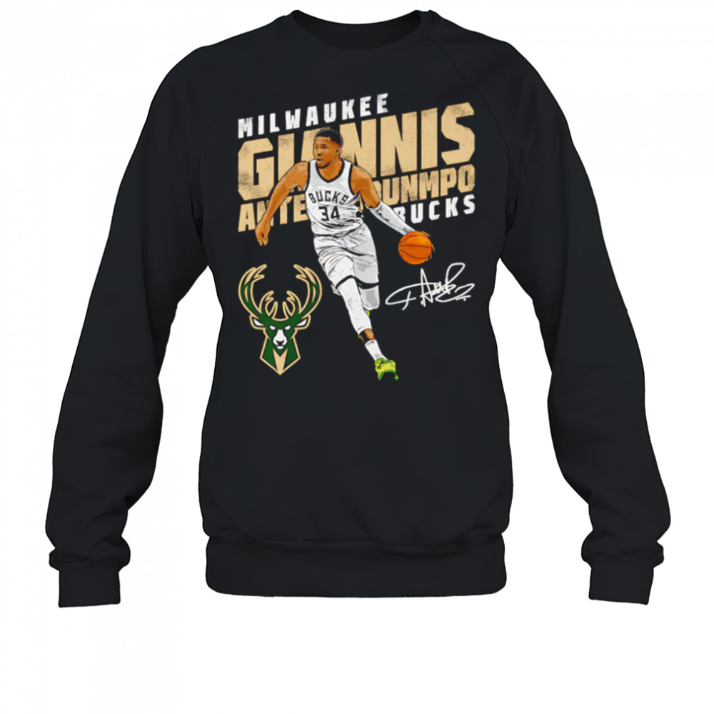 Giannis Antetokounmpo Milwaukee Bucks slant shirt Sweatshirt