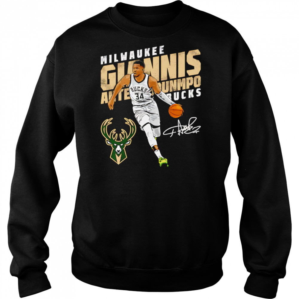 Giannis Antetokounmpo Milwaukee Bucks slant shirt Hoodie