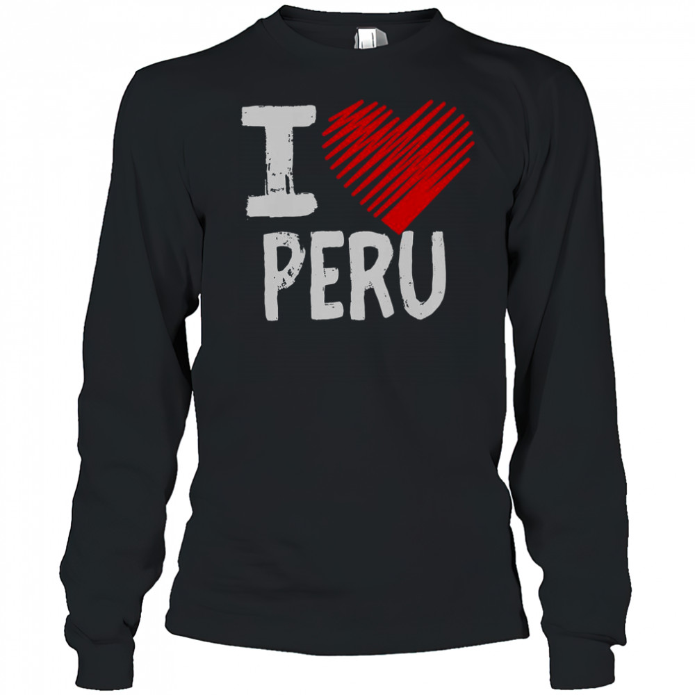 I Love Peru I Heart Peru T-Shirt Long Sleeved