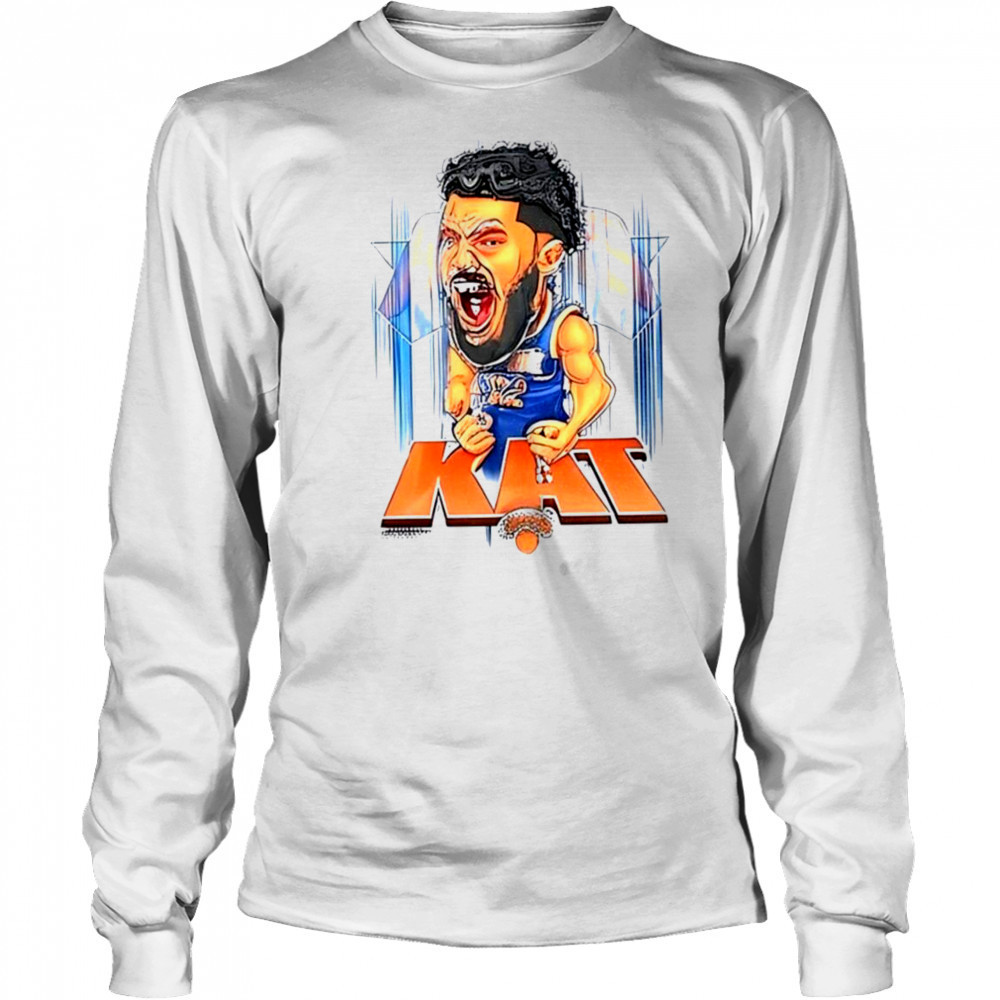 Karl Anthony Towns NBA New York Knicks player basketball caricatures shirt Long Sleeved