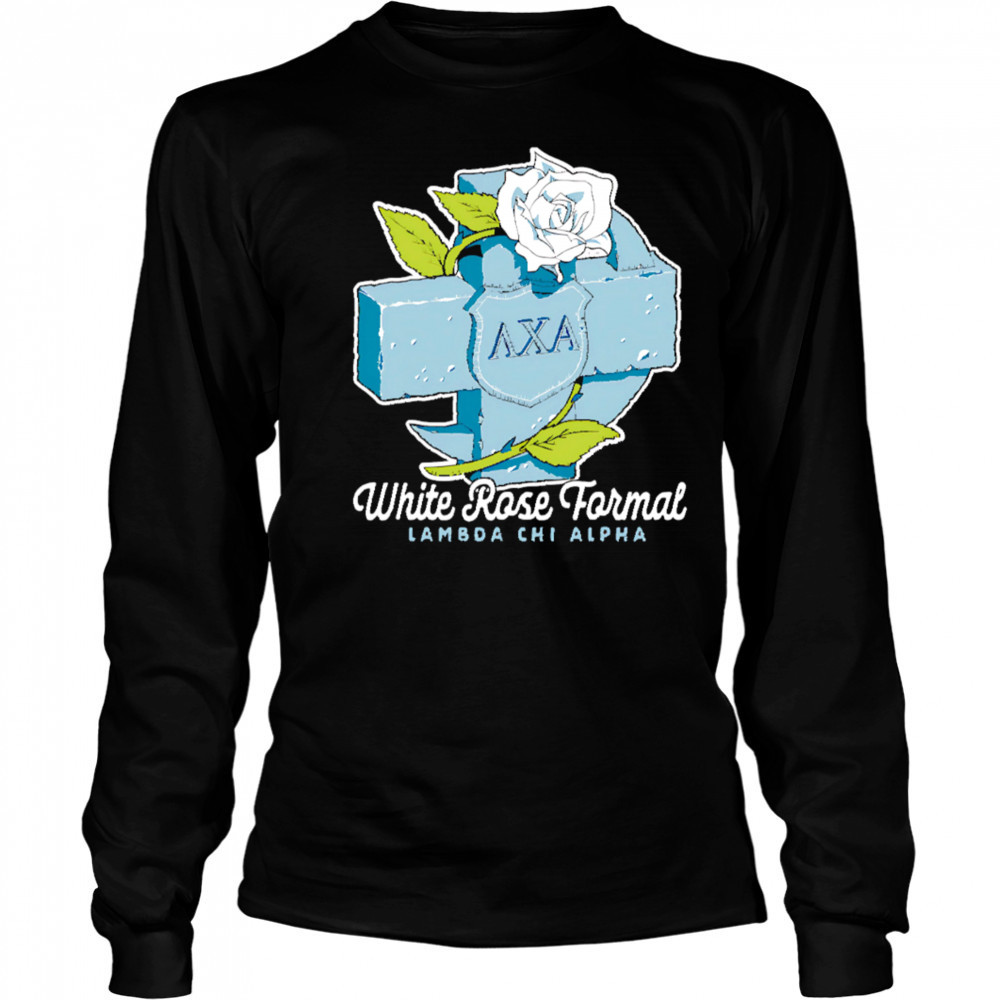 Lambda Chi Alpha White Rose Formal shirt Long Sleeved