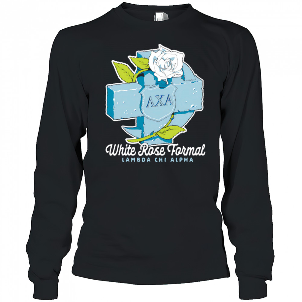 Lambda Chi Alpha White Rose Formal shirt Long Sleeved