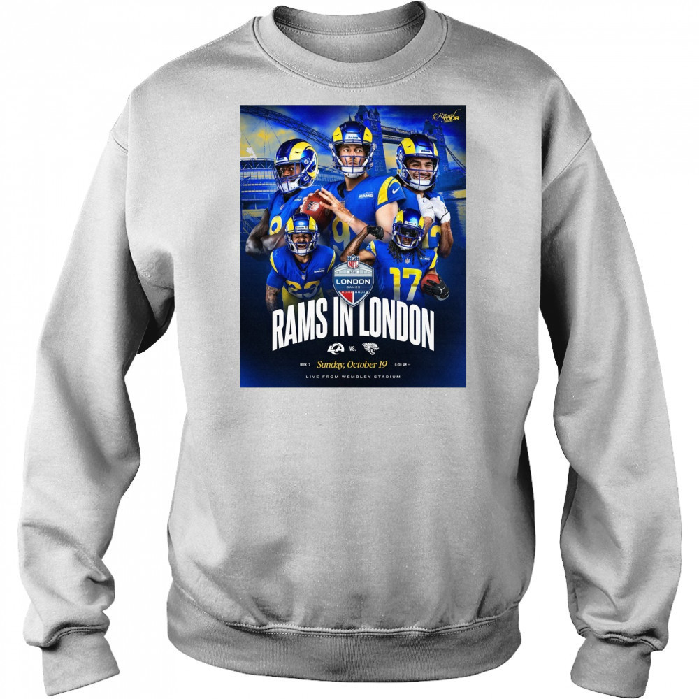 Los Angeles Rams Vs Jacksonville Jaguars In London Week 7 Sunday October 19 2025 Poster t-shirt Hoodie