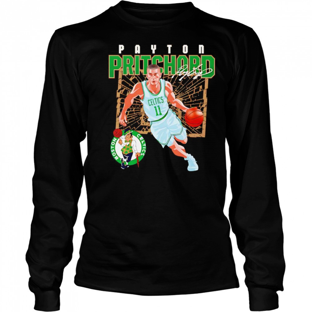 Payton Pritchard Boston Celtics Shattered shirt Long Sleeved