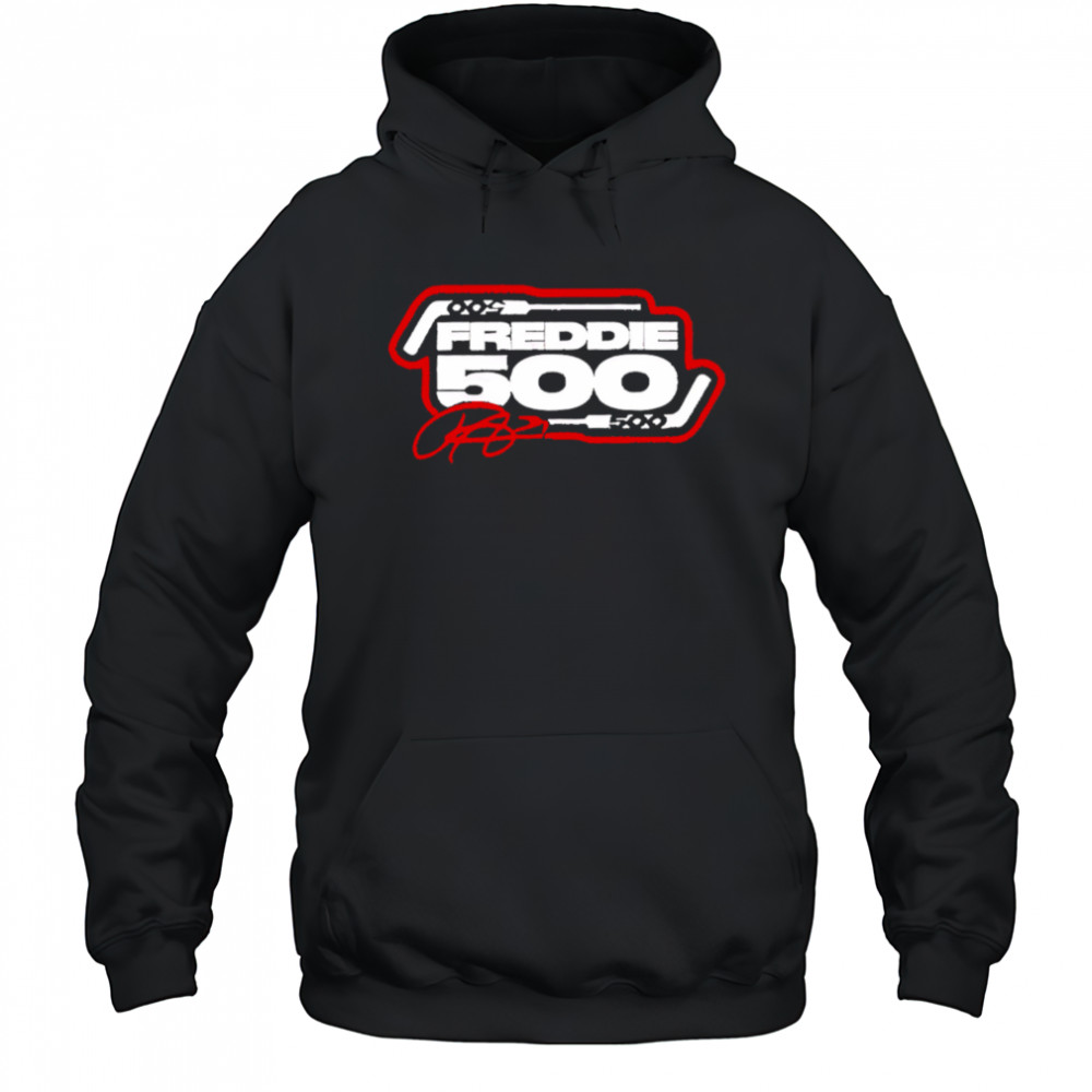 Seth Jarvis Wearing The Freddie 500 signature shirt Hoodie